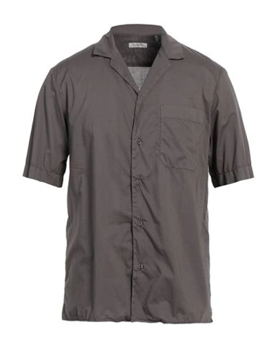 Paolo Pecora Man Shirt Grey Size 16 Cotton