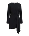 TESSA .TESSA WOMAN MINI DRESS BLACK SIZE 6 VISCOSE, ELASTANE