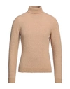 Heritage Man Turtleneck Sand Size 40 Wool, Nylon In Beige