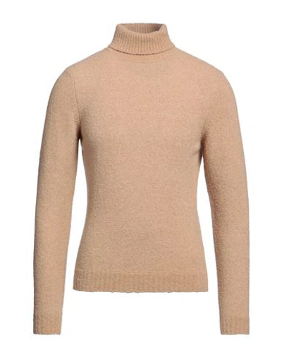 Heritage Man Turtleneck Sand Size 40 Wool, Nylon In Beige