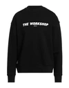 The Workshop Berlin Man Sweatshirt Black Size Xl Cotton In Black