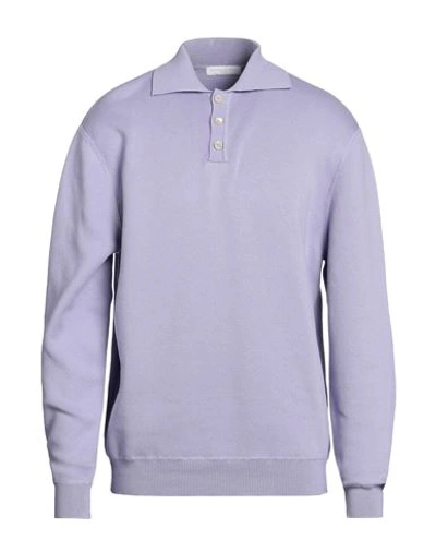 Daniele Fiesoli Man Sweater Lilac Size L Cotton In Purple