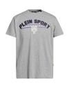 Plein Sport Man T-shirt Grey Size Xxl Cotton, Elastane