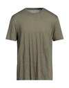 Majestic Filatures Man T-shirt Military Green Size L Cotton