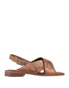 Astorflex Woman Sandals Light Brown Size 8 Soft Leather In Beige