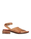 AS98 A. S.98 WOMAN SANDALS CAMEL SIZE 8 SOFT LEATHER