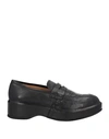 MOMA MOMA WOMAN LOAFERS BLACK SIZE 10 LEATHER