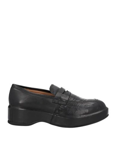 Moma Woman Loafers Black Size 10 Leather