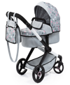 BAYER DESIGN DOLLS GREY, PINK, STARS PRAM XEO