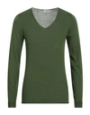 Crossley Man Sweater Green Size Xl Cotton In Green