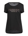 Freddy Woman T-shirt Black Size S Viscose, Elastane
