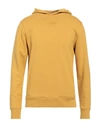Sandro Man Sweatshirt Mustard Size L Cotton In Yellow