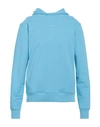 Sandro Man Sweatshirt Azure Size L Cotton In Blue