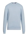 Daniele Fiesoli Man Sweater Light Blue Size L Cotton