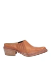 Moma Woman Mules & Clogs Tan Size 7 Leather In Brown