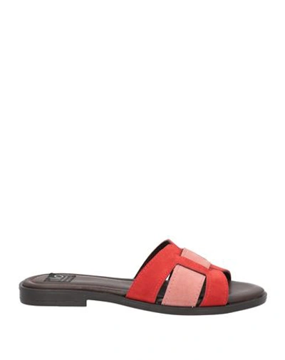 Islo Isabella Lorusso Woman Sandals Red Size 7 Soft Leather
