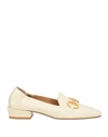 POMME D'OR POMME D'OR WOMAN LOAFERS IVORY SIZE 8 SOFT LEATHER