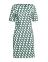 Camicettasnob Woman Mini Dress Emerald Green Size 10 Cotton, Elastane In Green