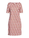 Camicettasnob Woman Mini Dress Red Size 14 Cotton, Elastane