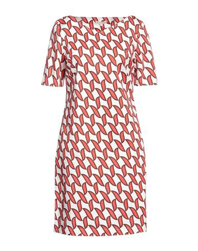 Camicettasnob Woman Mini Dress Red Size 14 Cotton, Elastane In Red