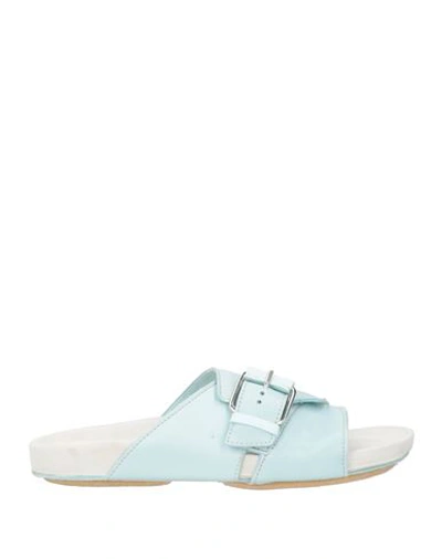 Moma Woman Sandals Sky Blue Size 11 Soft Leather