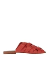 Cb Fusion Woman Sandals Tomato Red Size 8 Soft Leather