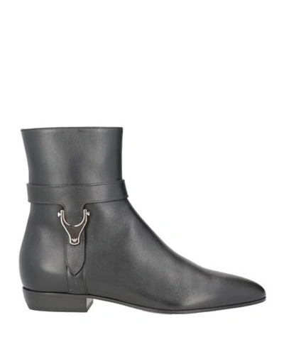 Emporio Armani Woman Ankle Boots Black Size 9.5 Calfskin