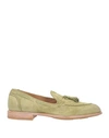 Moma Man Loafers Light Green Size 12 Leather In Sage Green