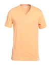Daniele Fiesoli Man T-shirt Mandarin Size Xxl Cotton In Orange