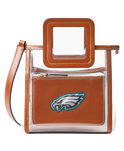 Staud Women's  Philadelphia Eagles Clear Mini Shirley Bag In Brown