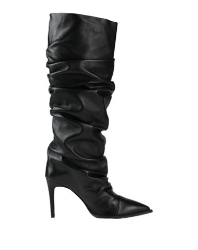 Rebel Queen Woman Knee Boots Black Size 11 Soft Leather
