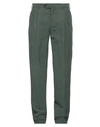 Pal Zileri Man Pants Dark Green Size 38 Linen, Silk