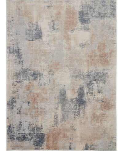 Nourison Home Rustic Textures Rus02 Beige And Gray 7'10" X 10'6" Area Rug In Beige,gray