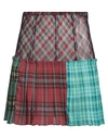 ANDERSSON BELL ANDERSSON BELL WOMAN MINI SKIRT BRICK RED SIZE 6 POLYESTER, ELASTANE, NYLON, RAYON, POLYURETHANE