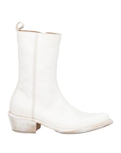 Moma Woman Ankle Boots White Size 10 Leather