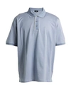 DUNHILL DUNHILL MAN POLO SHIRT PASTEL BLUE SIZE 3XL COTTON