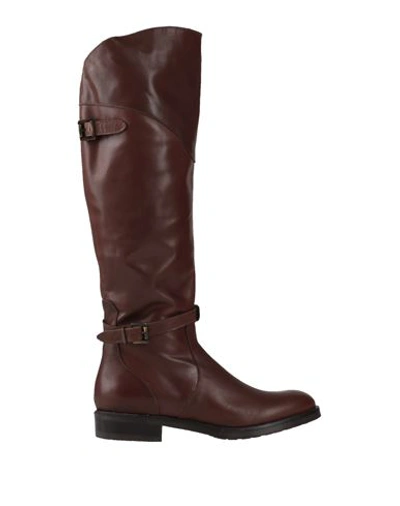 Rebel Queen Woman Knee Boots Brown Size 10 Soft Leather