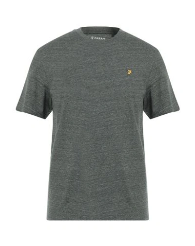 Farah Man T-shirt Lead Size M Organic Cotton In Grey