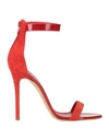 Marc Ellis Woman Sandals Red Size 10 Soft Leather