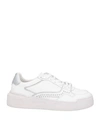 TWINSET TWINSET WOMAN SNEAKERS WHITE SIZE 7 SOFT LEATHER