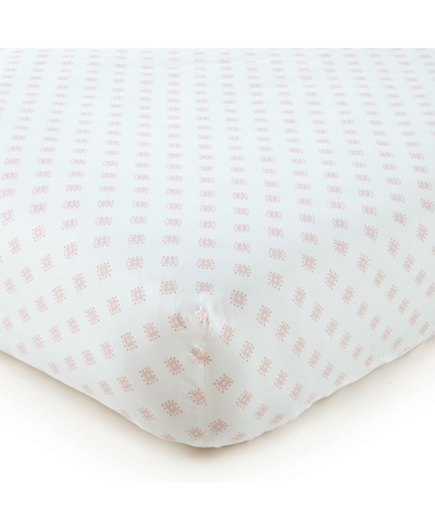 Levtex Baby Willow Medallion Crib Fitted Sheet In Pink