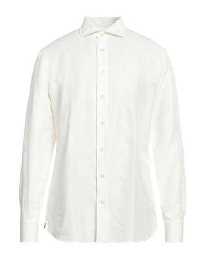 Lardini Man Shirt White Size 17 ½ Tencel, Linen