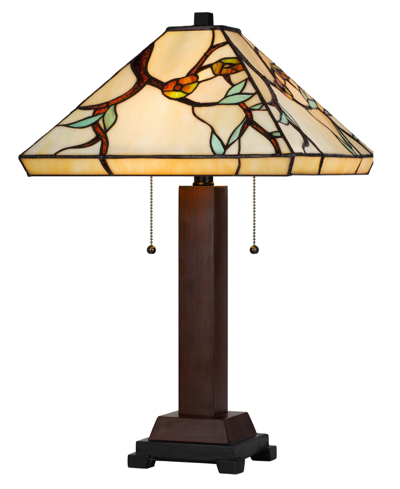 Cal Lighting 23" Height Metal And Resin Table Lamp In Dark Bronze,wood