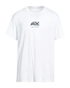 Armani Exchange Man T-shirt White Size Xxl Pima Cotton