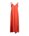 Vicolo Woman Long Dress Orange Size M Viscose
