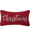 Levtex Yuletide Merry & Christmas Decorative Pillow, 12" X 24" In Christmas