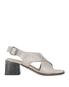 Moma Woman Sandals Grey Size 10 Leather