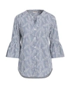 Camicettasnob Woman Shirt Navy Blue Size 4 Cotton, Polyamide, Elastane