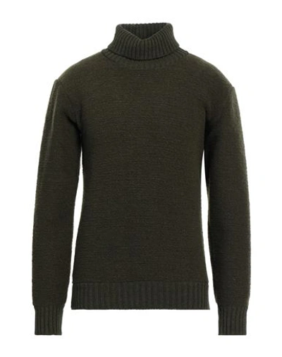 Neill Katter Man Turtleneck Military Green Size Xxl Wool, Polyamide