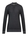 Jeordie's Man Sweater Black Size M Merino Wool